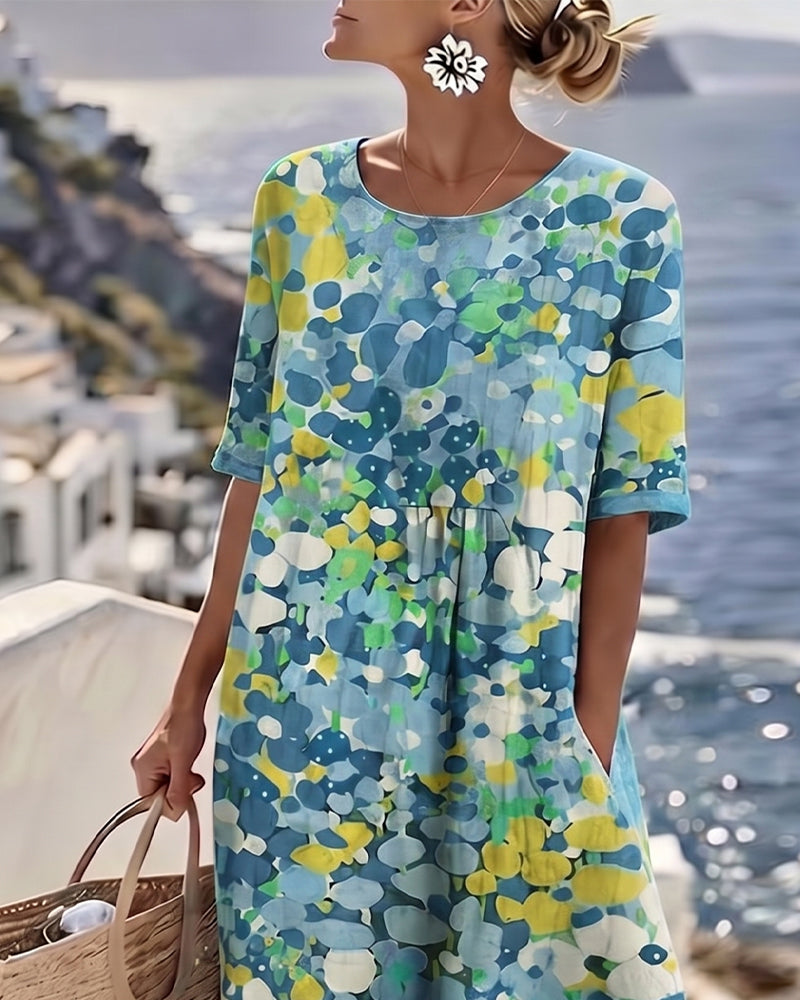 ELENA™ - ELEGANT FLORAL SUMMER MIDI DRESS | The Bellemont Sisters Australia
