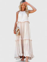 Shannon | Elegant Dress – Beige | The Bellemont Sisters Australia