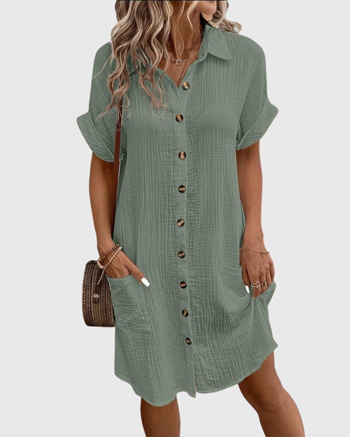 Caroline | Comfortable Dress – Olive Green | The Bellemont Sisters Australia