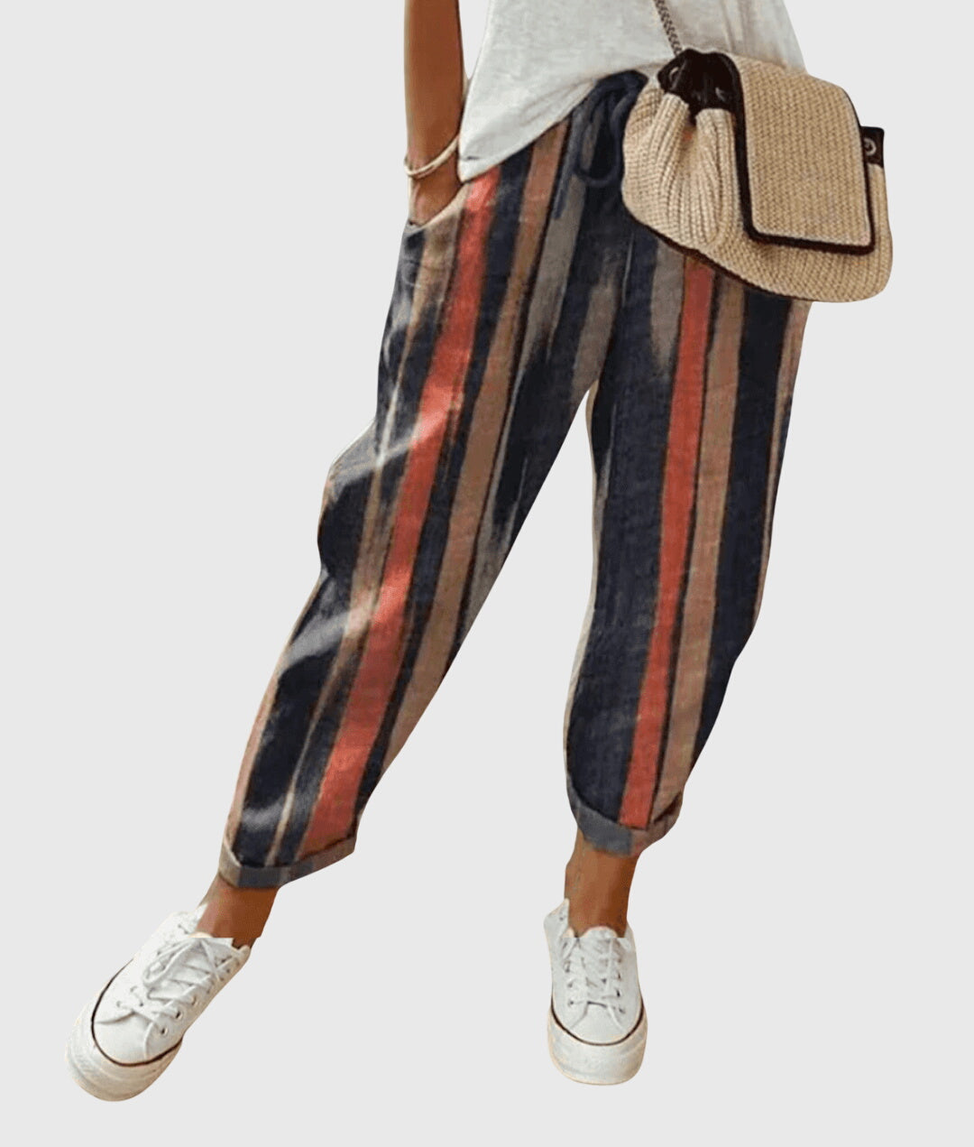 Madeline | Elegant Summer Pants – Stripes | The Bellemont Sisters Australia