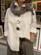 Rosaline | Statement Button Stand Collar Blouse | The Bellemont Sisters Australia