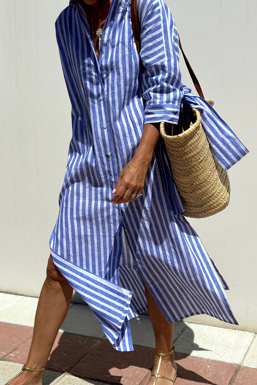 Sunna | Timeless Striped Shirt Dress with Elegant Comfort | The Bellemont Sisters Australia