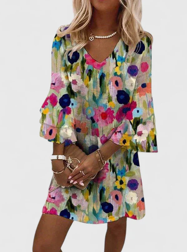 Elviera | Elegant Mini Dress – Multicolored | The Bellemont Sisters Australia