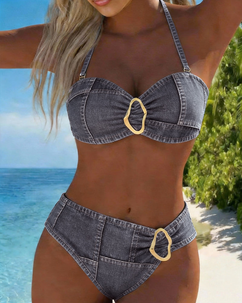 Carmelita - Refined Two-Piece Set – Dark Gray | The Bellemont Sisters Australia
