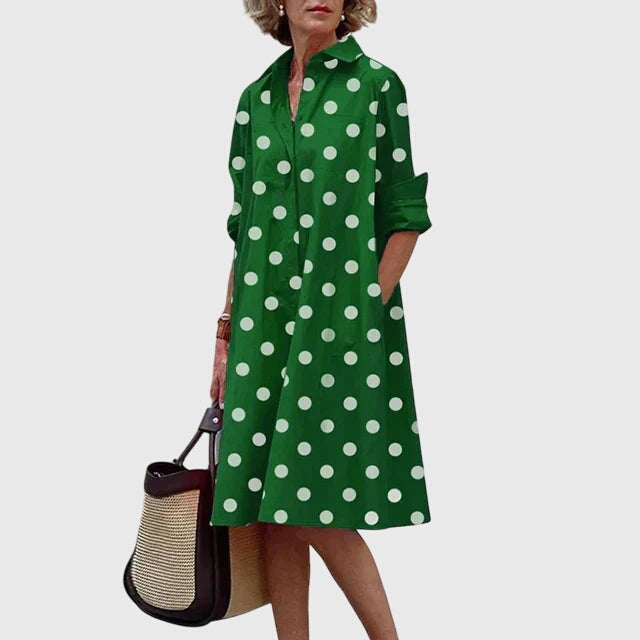 Paige - Elegant Dress With Pockets – Green | The Bellemont Sisters Australia