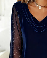 Avery™ Elegant Blouse with draped collar | The Bellemont Sisters Australia