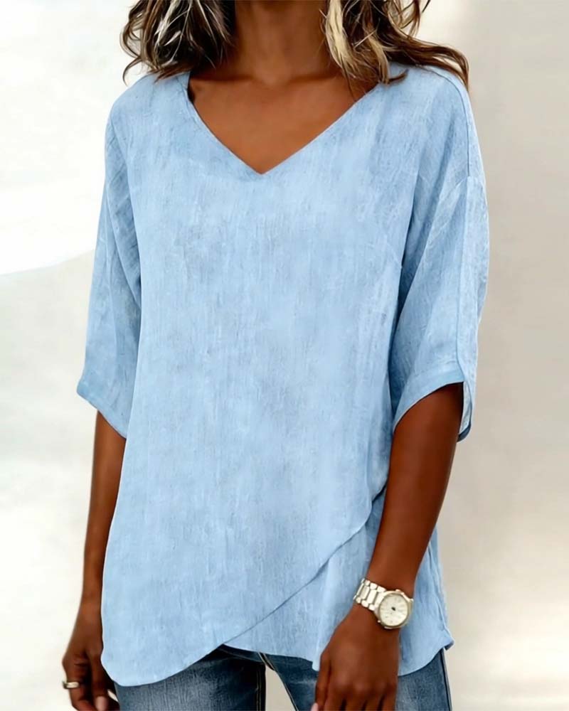 Donna | Top Irregular with V-Neck | The Bellemont Sisters Australia
