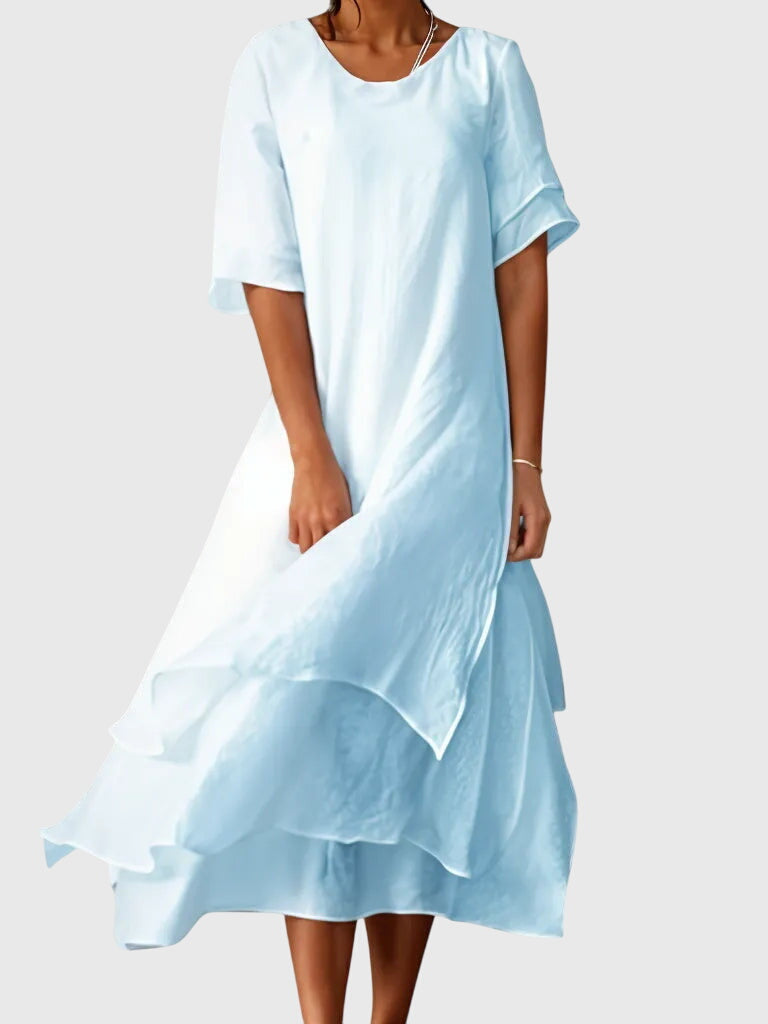 April | Elegant Dress – Blue | The Bellemont Sisters Australia