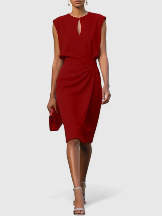 Lisandrah | Sophisticated Dress – Red | The Bellemont Sisters Australia