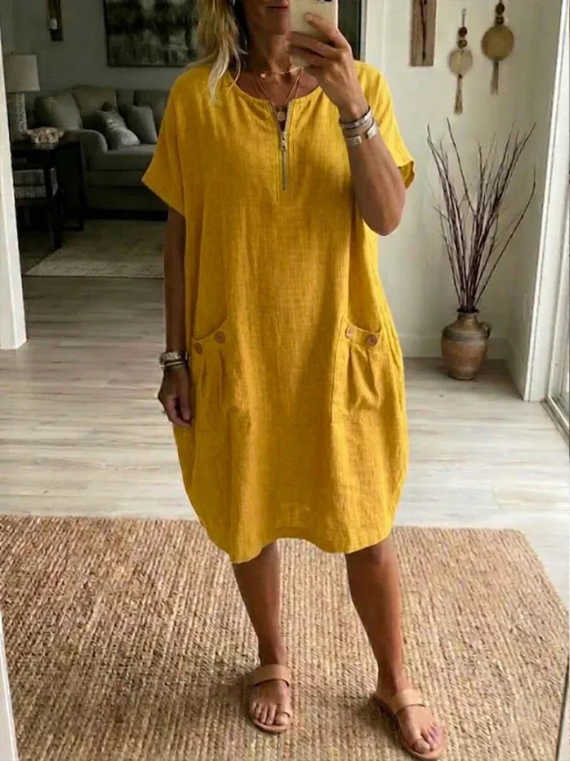 Pascale™ | Zip-Front Maxi Dress – Yellow | The Bellemont Sisters Australia