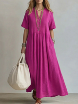 Nathalia™ Pleated Dress – Pink | The Bellemont Sisters Australia