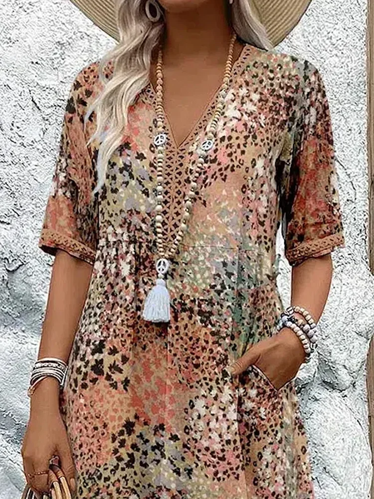 Arabella | Vibrant Pattern Midi Dress | The Bellemont Sisters Australia