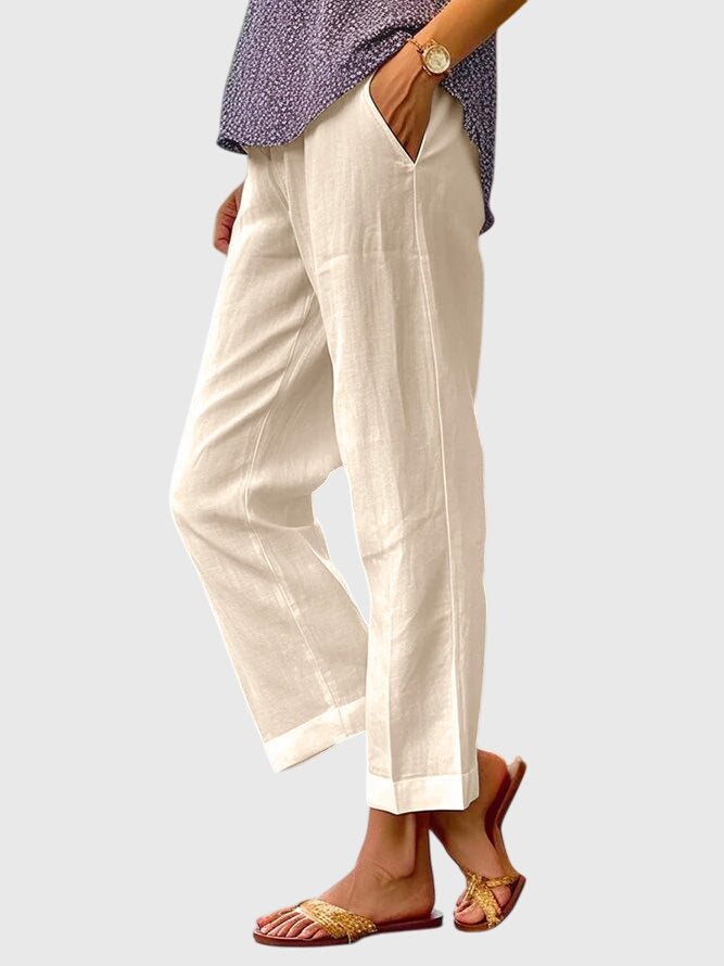 Elaine | Elegant Women's Pants – Khaki | The Bellemont Sisters Australia