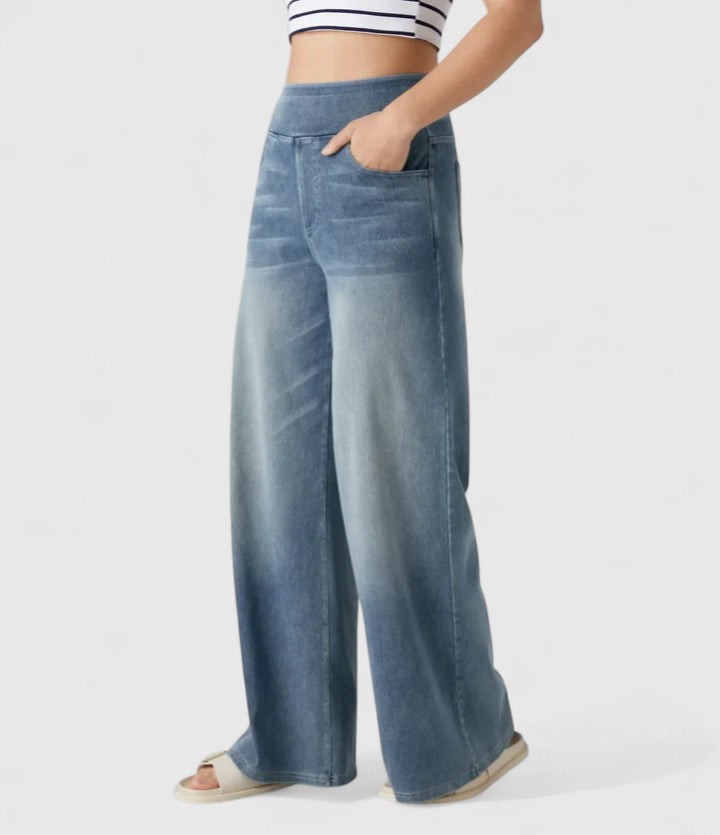 Sookie | Comfortable Pants – Light Blue | The Bellemont Sisters Australia
