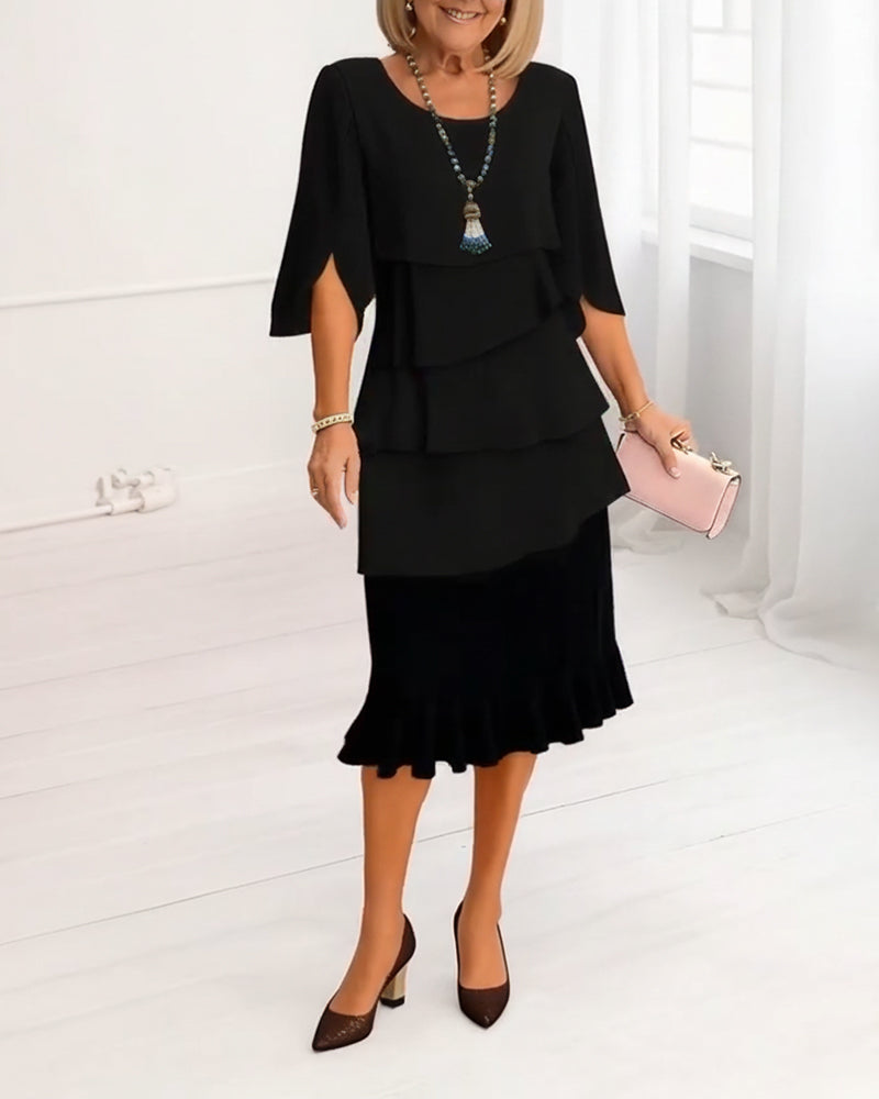 Patricia | Elegant Comfort Ruffle Dress | The Bellemont Sisters Australia