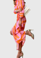 Everly | Elegant Wrap Dress With Print | The Bellemont Sisters Australia