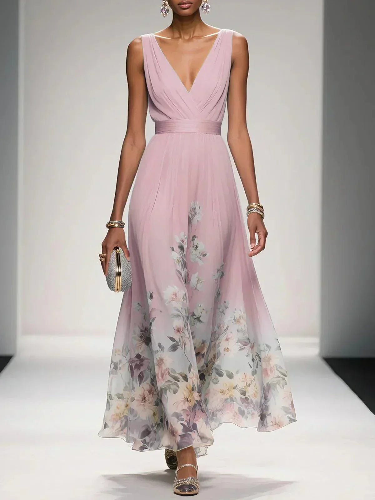 Isabella | Women's Floral Print Wedding Guest Dress – Pink | The Bellemont Sisters Australia