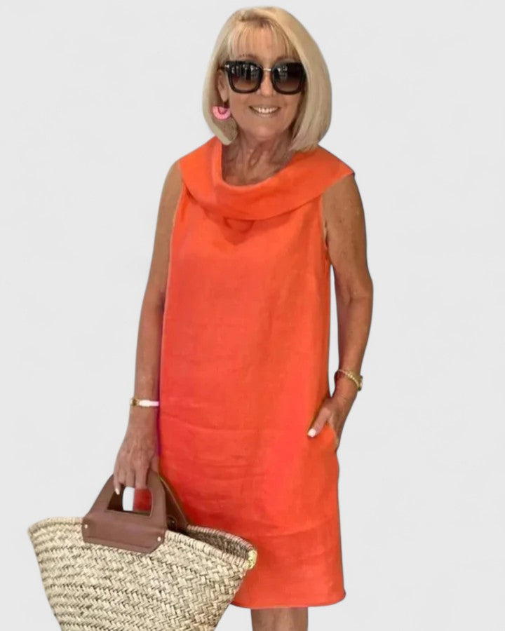 Kim | Elegant Dress – Orange | The Bellemont Sisters Australia