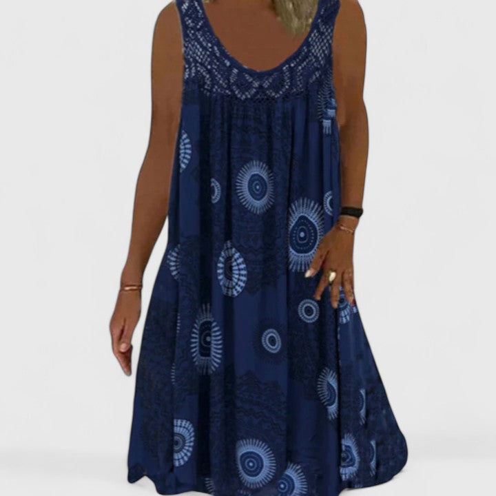 Arya |  Comfortable Summer Dress – Dark Blue | The Bellemont Sisters Australia