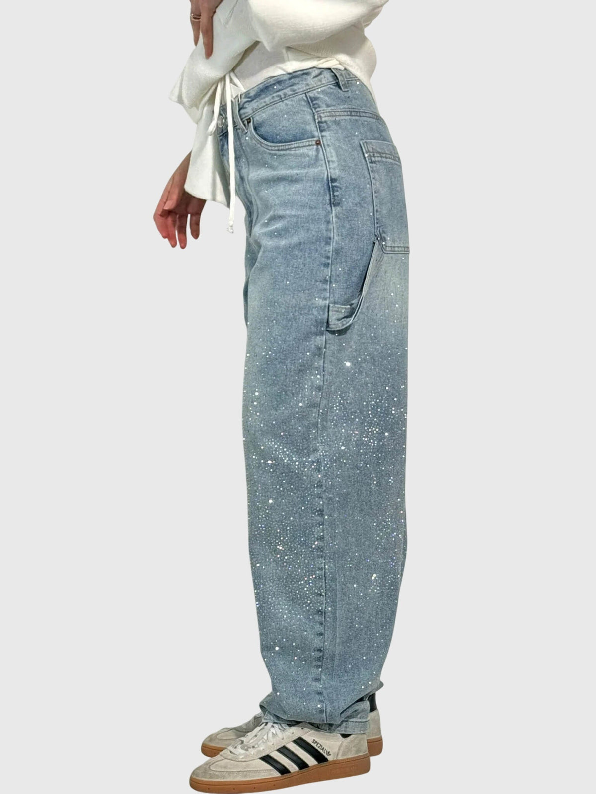 Kimberly | Women’s Sparkle Diamond Denim Pants | The Bellemont Sisters Australia