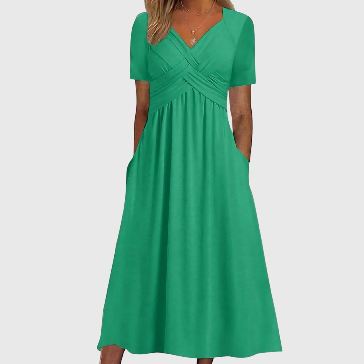 Viola | Midi Dress With Tummy Control – Green | The Bellemont Sisters Australia