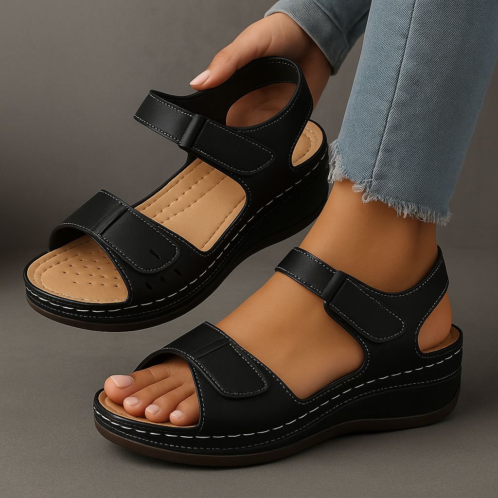 Mischa | Everyday Grace Sandals – Black | The Bellemont Sisters Australia