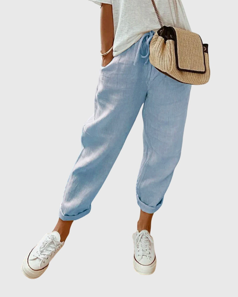 Reina | Elegant Women's Pants – Blue | The Bellemont Sisters Australia