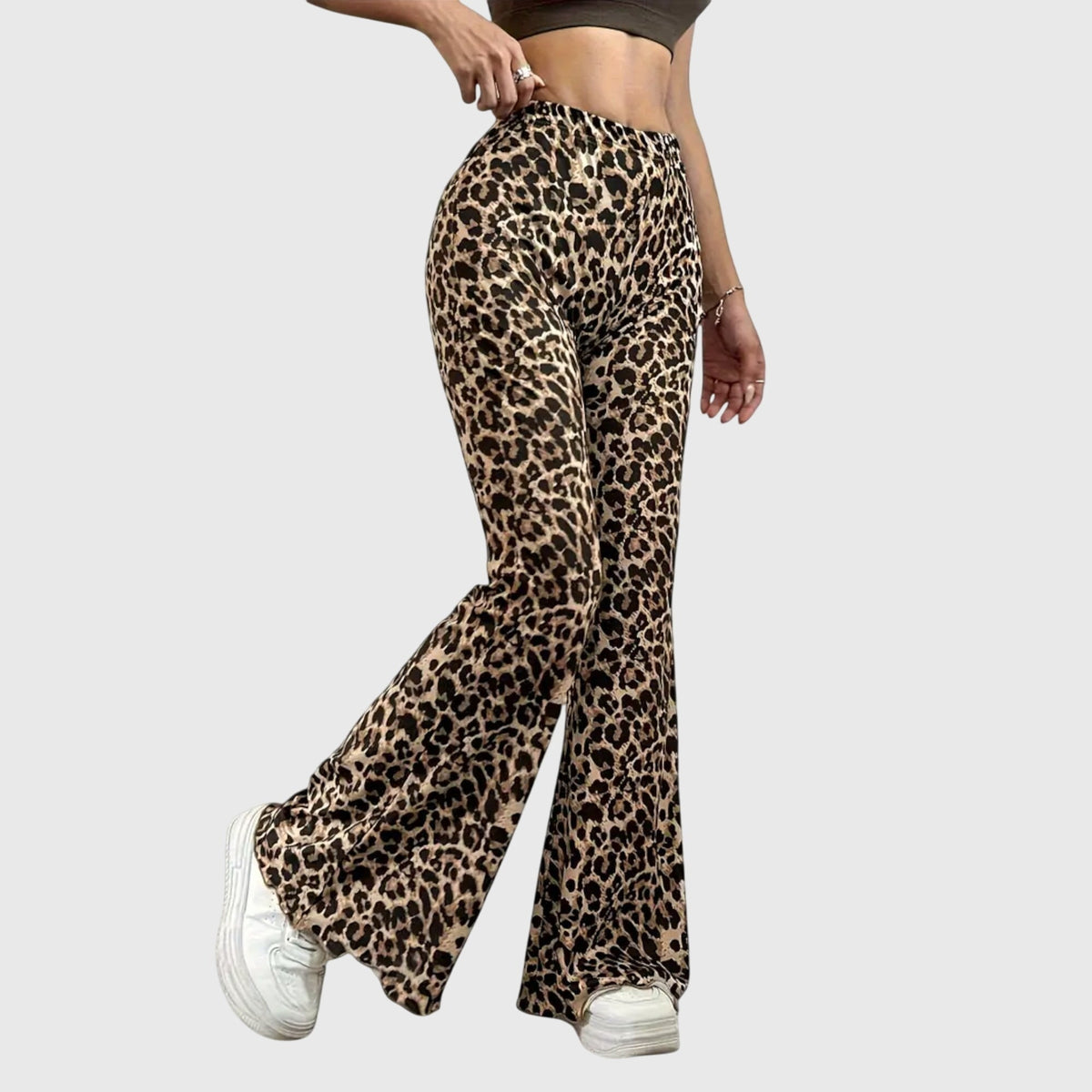 Leopard Bootcut Pants | The Bellemont Sisters Australia