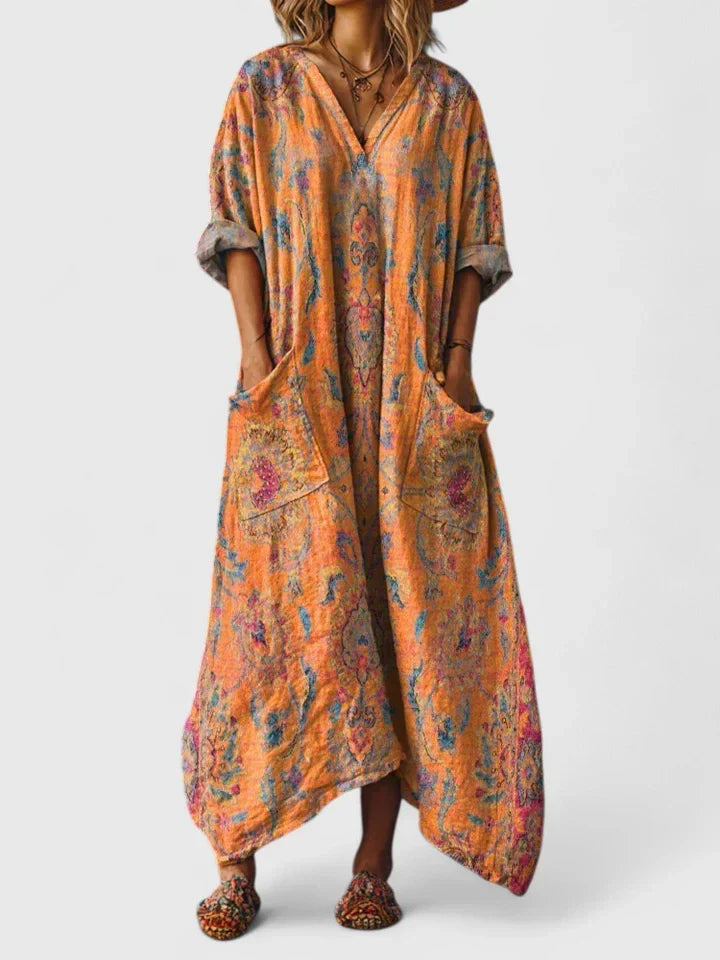 Coralynne | Elegant Dress – Orange | The Bellemont Sisters Australia