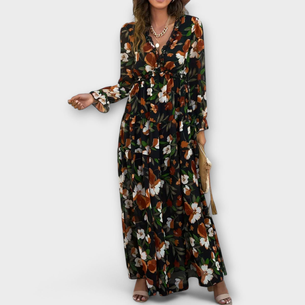 Ynah | Elegant Maxi Dress – Black | The Bellemont Sisters Australia
