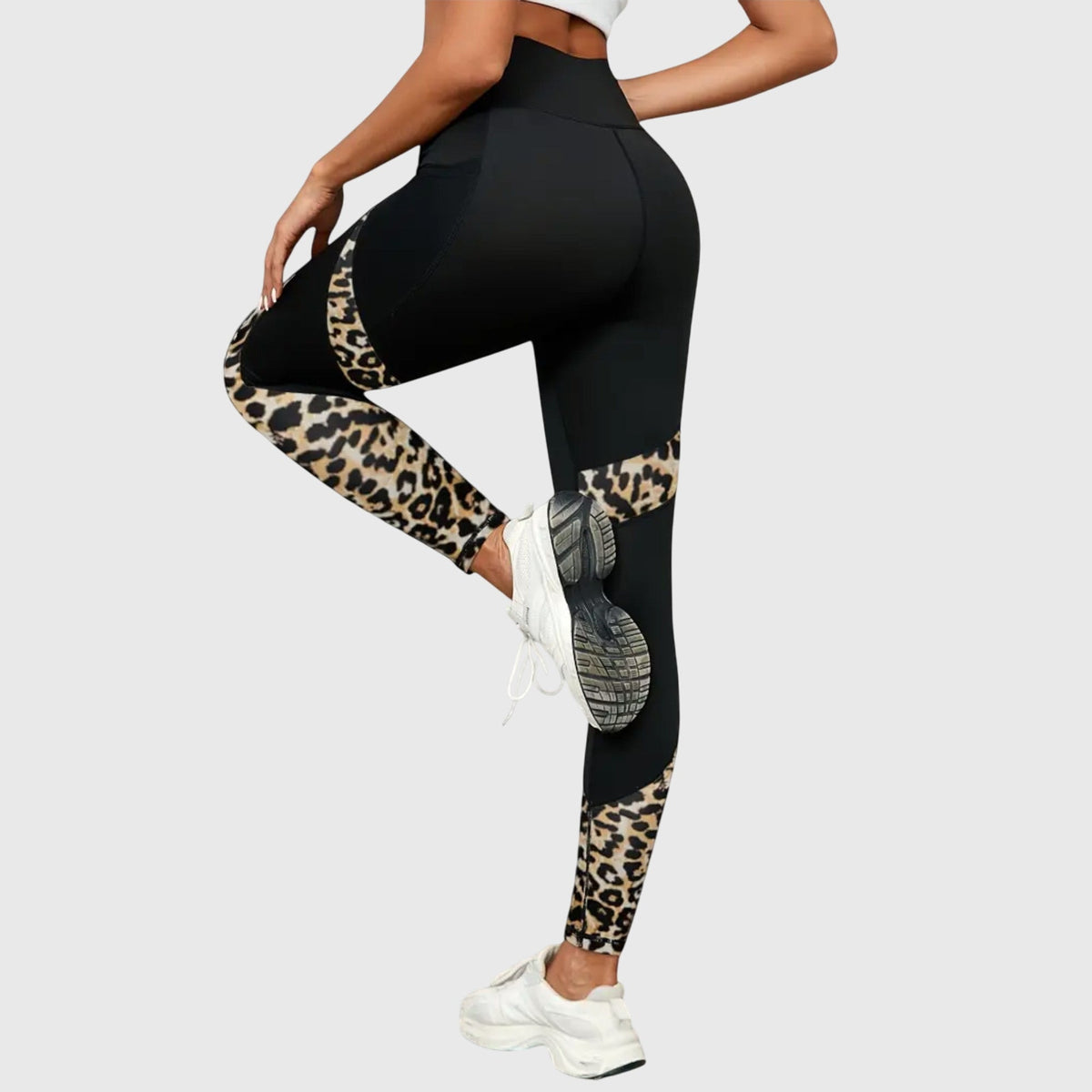High-Waisted Leopard Print Training Pants | The Bellemont Sisters Australia