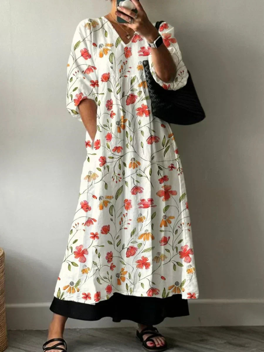 Elegant Printed Dress Ana | The Bellemont Sisters Australia