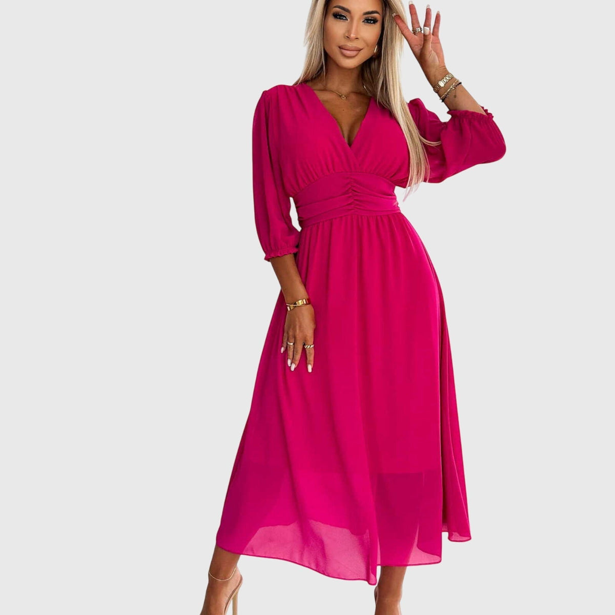 Chloe | Lightweight Silky Chiffon Dress | The Bellemont Sisters Australia
