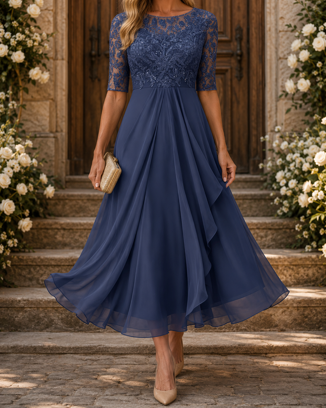 Effie™ Lace Bodice Midi Dress | The Bellemont Sisters Australia