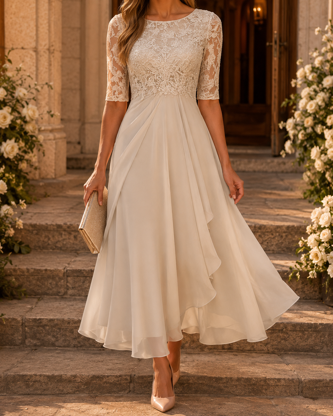 Effie™ Lace Bodice Midi Dress | The Bellemont Sisters Australia