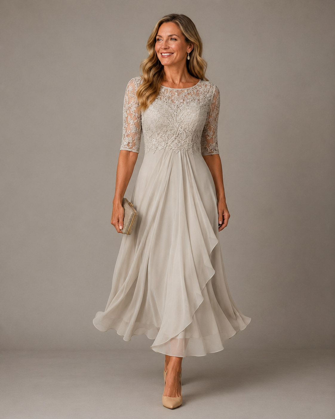 Effie™ Lace Bodice Midi Dress – White | The Bellemont Sisters Australia