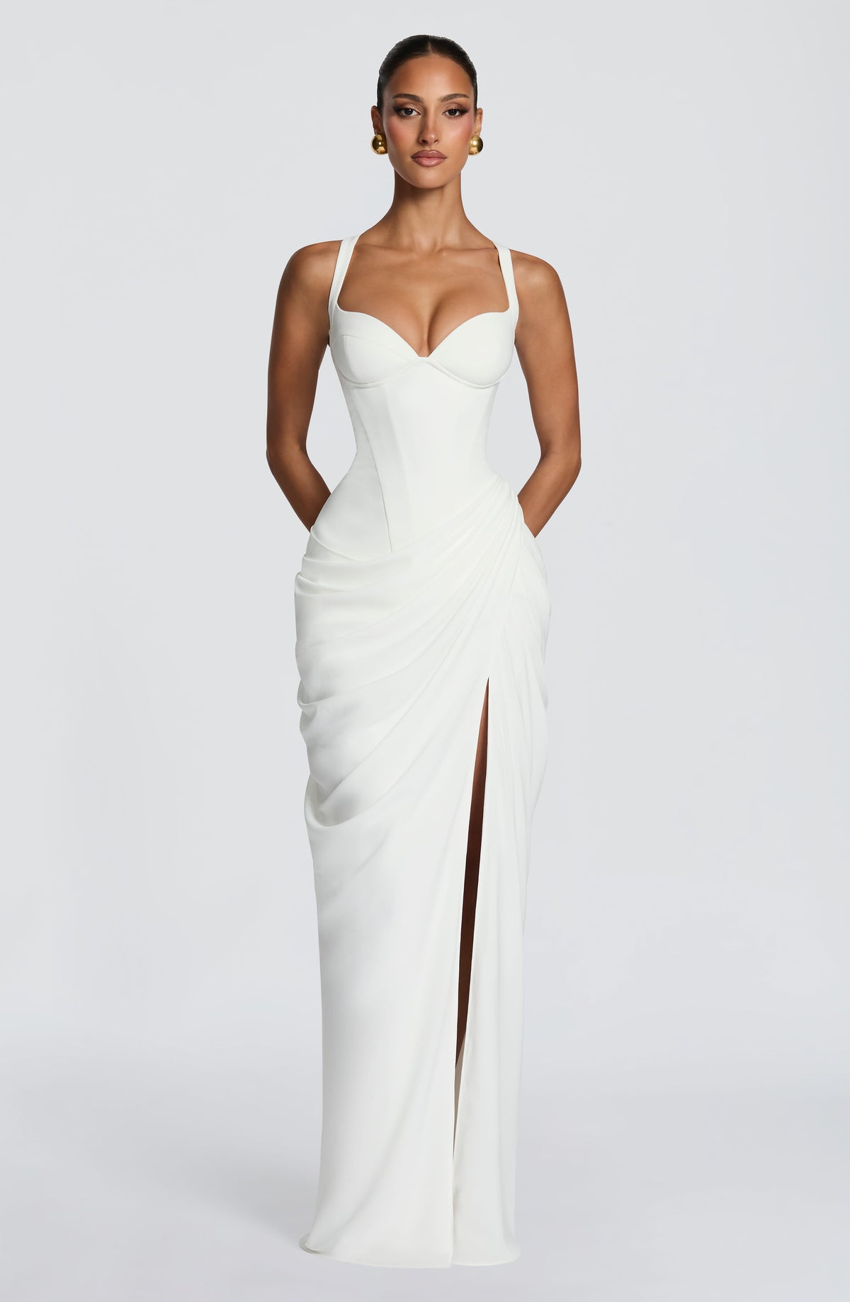 Beatrice | Women's Flowy Corset Wedding Guest Dress | The Bellemont Sisters Australia