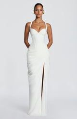 Beatrice | Women's Flowy Corset Wedding Guest Dress | The Bellemont Sisters Australia