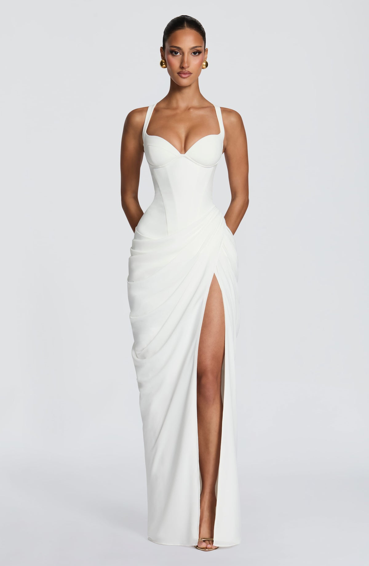 Beatrice | Women's Flowy Corset Wedding Guest Dress | The Bellemont Sisters Australia