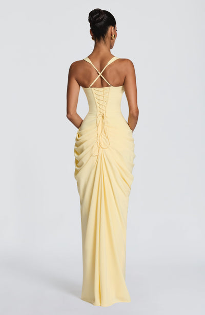 Beatrice | Women's Flowy Corset Wedding Guest Dress | The Bellemont Sisters Australia