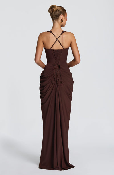 Beatrice | Women's Flowy Corset Wedding Guest Dress | The Bellemont Sisters Australia