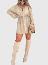 Nova | Elegant Romper Dress – Apricot | The Bellemont Sisters Australia