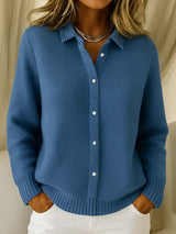 Lisa | Classic Knitted Button Cardigan – Navy Blue | The Bellemont Sisters Australia