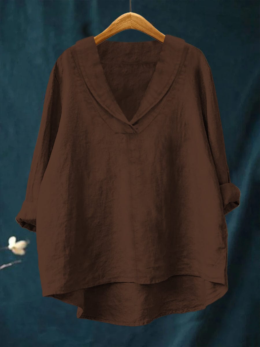Evelyn | Elegant Breezy Summer Blouse – Brown | The Bellemont Sisters Australia