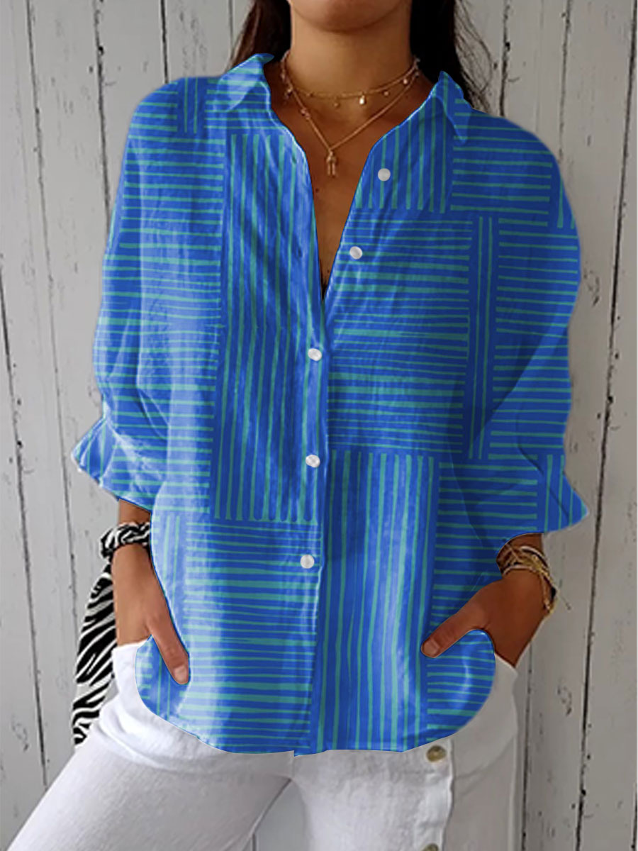 Alison - Blue Striped Blouse | The Bellemont Sisters Australia