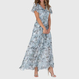 Lola | Figure Flattering Dress – Blue | The Bellemont Sisters Australia