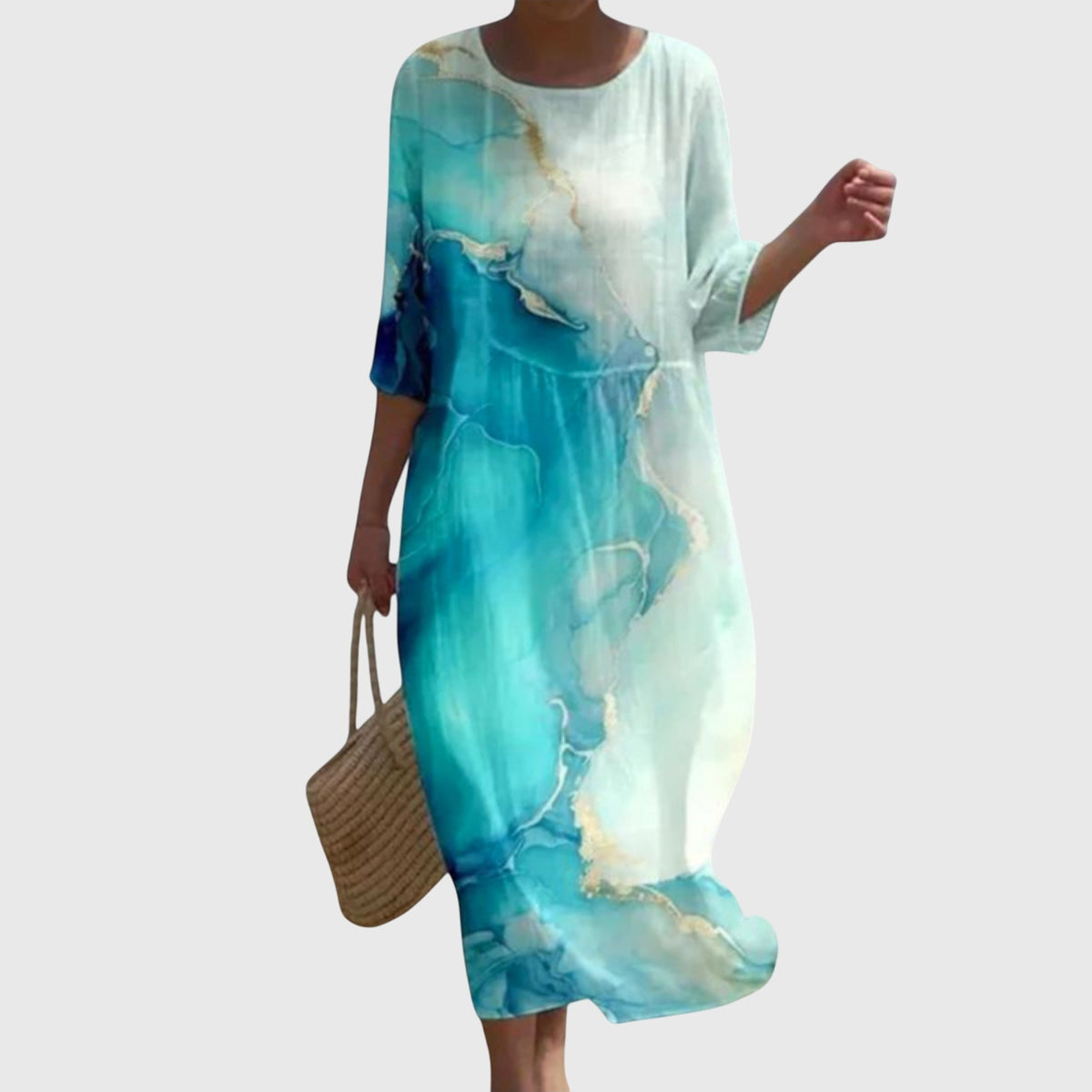 Hayley | Stylish Floral Maxi Dress – Blue and White | The Bellemont Sisters Australia