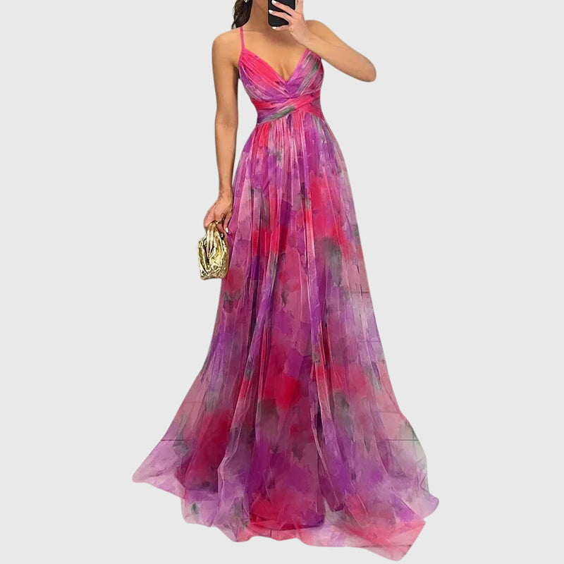 Giselle | Floral Maxi Dress – Pink | The Bellemont Sisters Australia