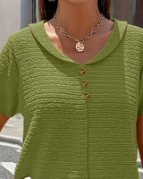 Barbara|Collar T-Shirt with Buttons | The Bellemont Sisters Australia