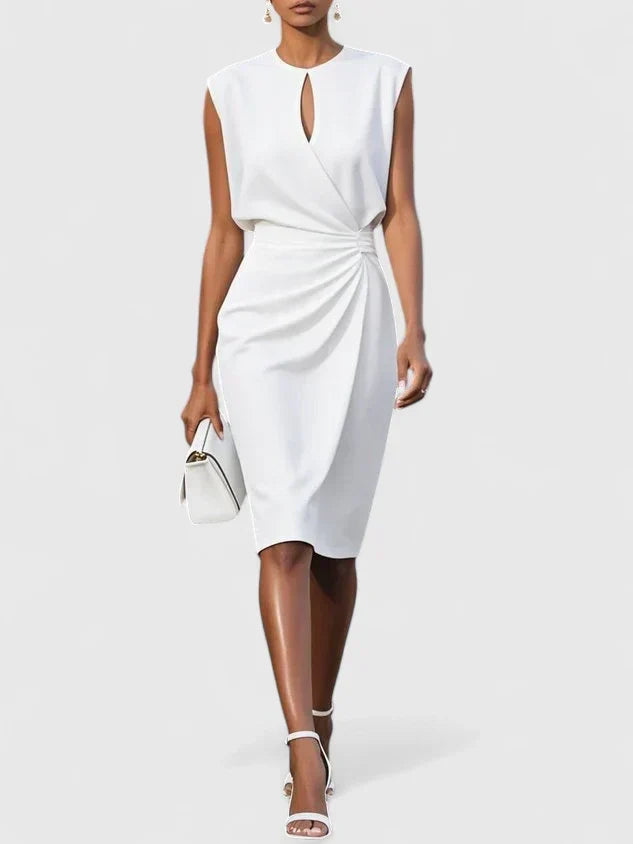 Lisandrah | Sophisticated Dress – White | The Bellemont Sisters Australia